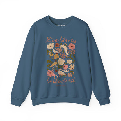 Give Thanks Boho Crewneck - Gildan
