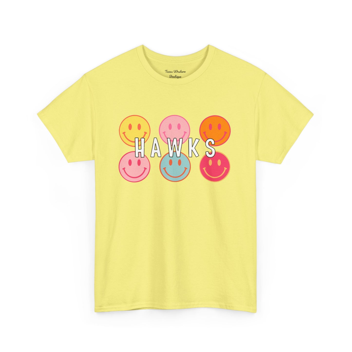 Hawks Smiley Tee  - Gildan