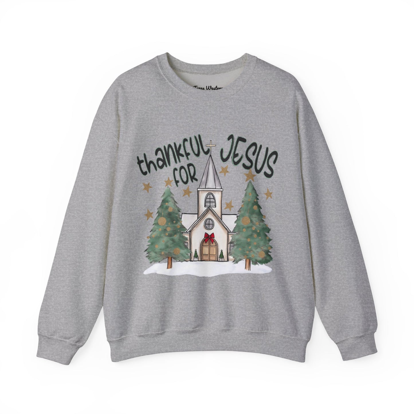 Thankful For Jesus Crewneck - Gildan