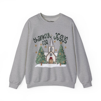 Thankful For Jesus Crewneck - Gildan