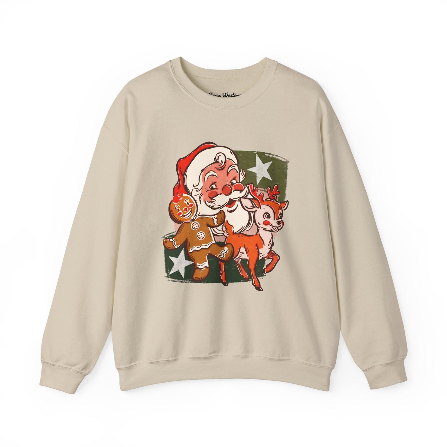 Vintage Christmas Collage Crewneck - Gildan