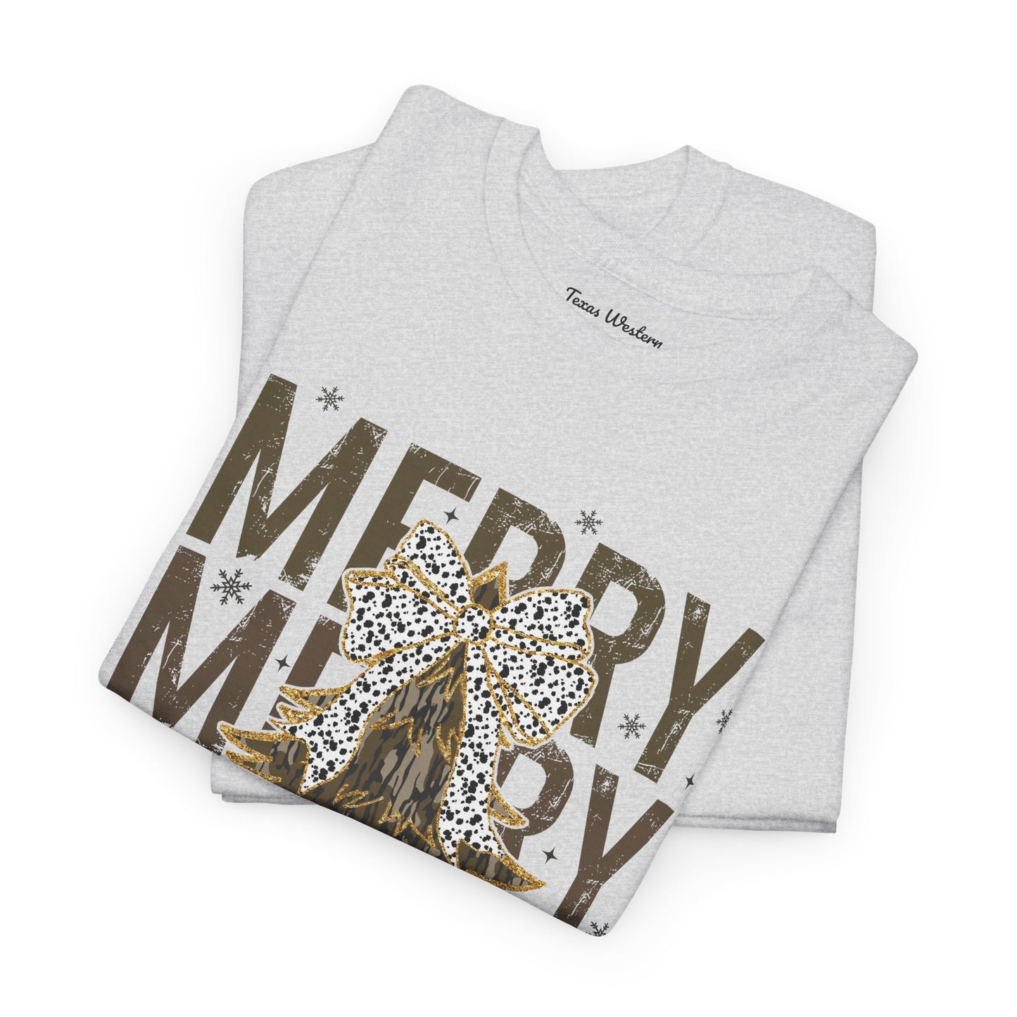 Camo Merry Christmas Tee - Gildan