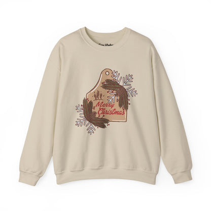 Christmas Cow Tag Crewneck - Gildan