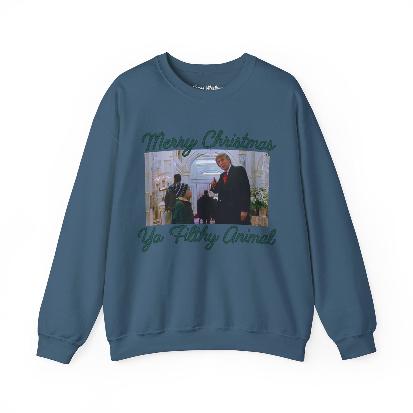 Merry Christmas Ya Filthy Animal Crewneck - Gildan