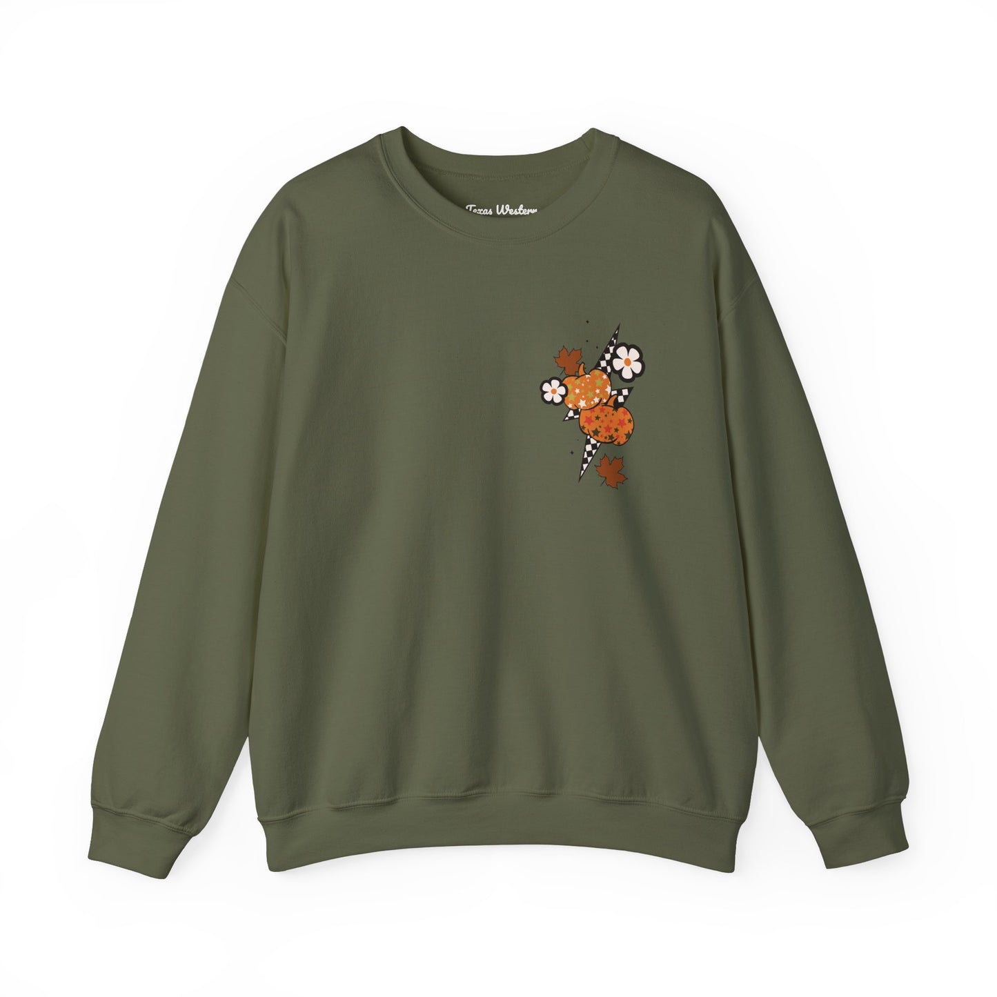 Give Thanks To The Lord Crewneck - Green - Gildan