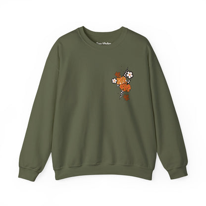 Give Thanks To The Lord Crewneck - Green - Gildan
