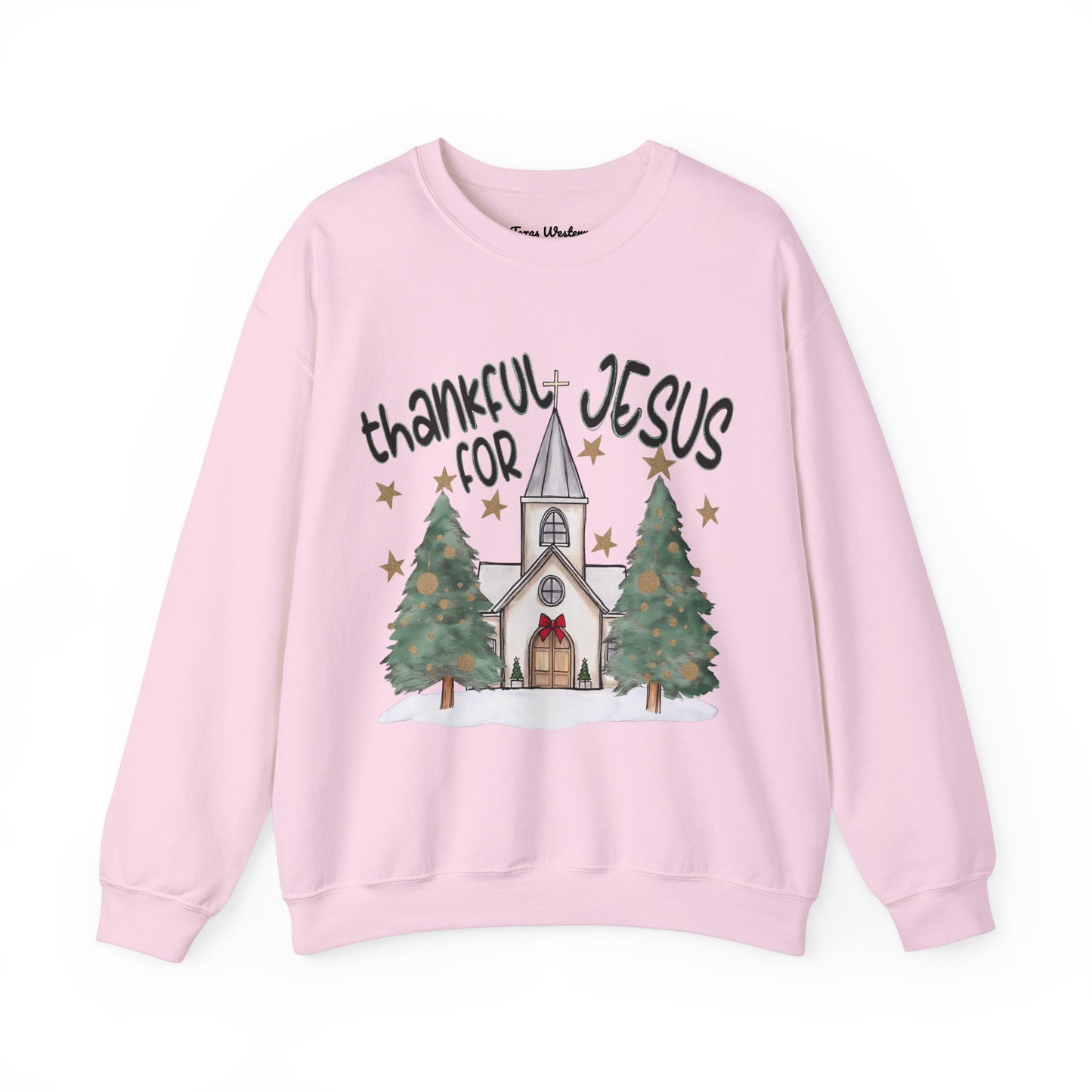 Thankful For Jesus Crewneck - Gildan