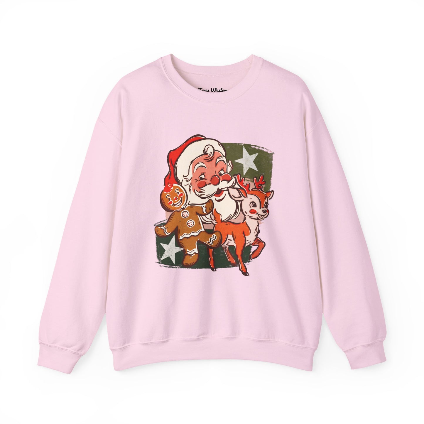 Vintage Christmas Collage Crewneck - Gildan