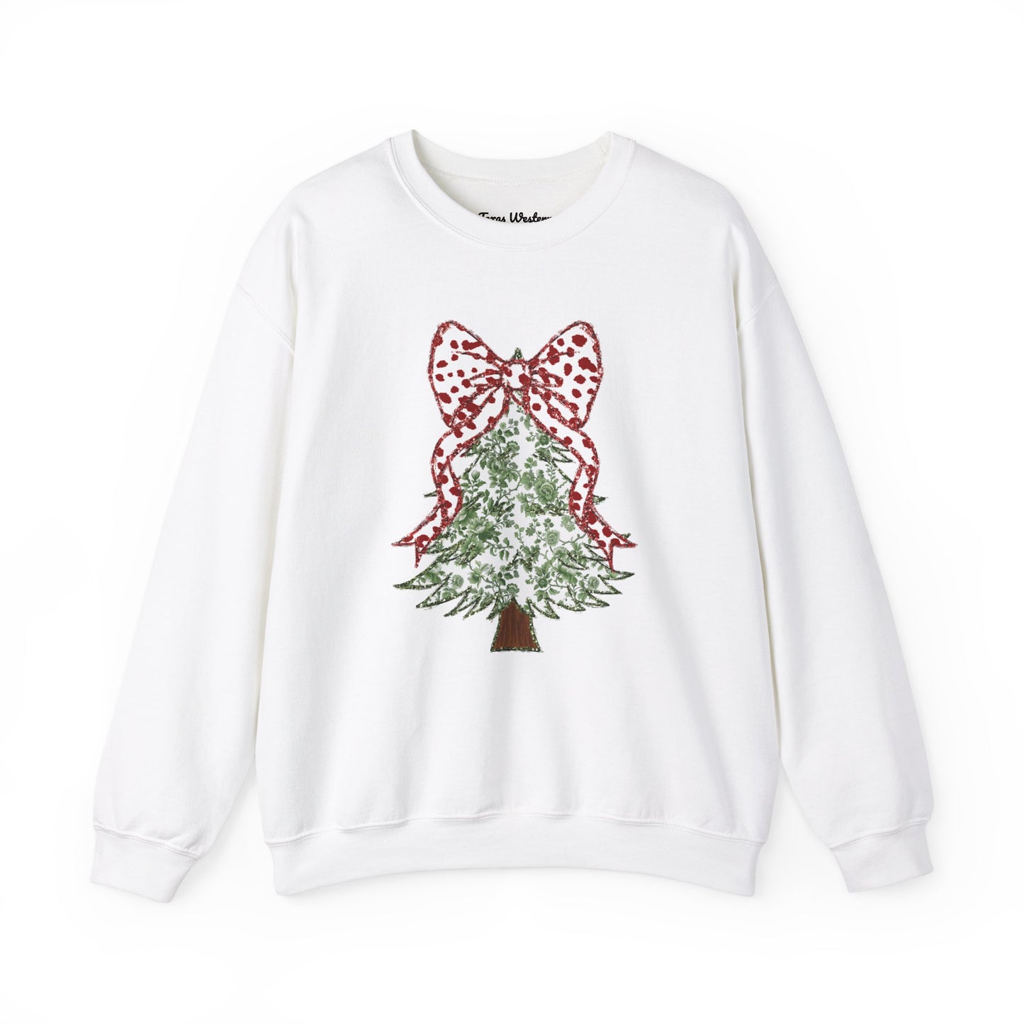 Glitter Christmas Tree Crewneck - Gildan