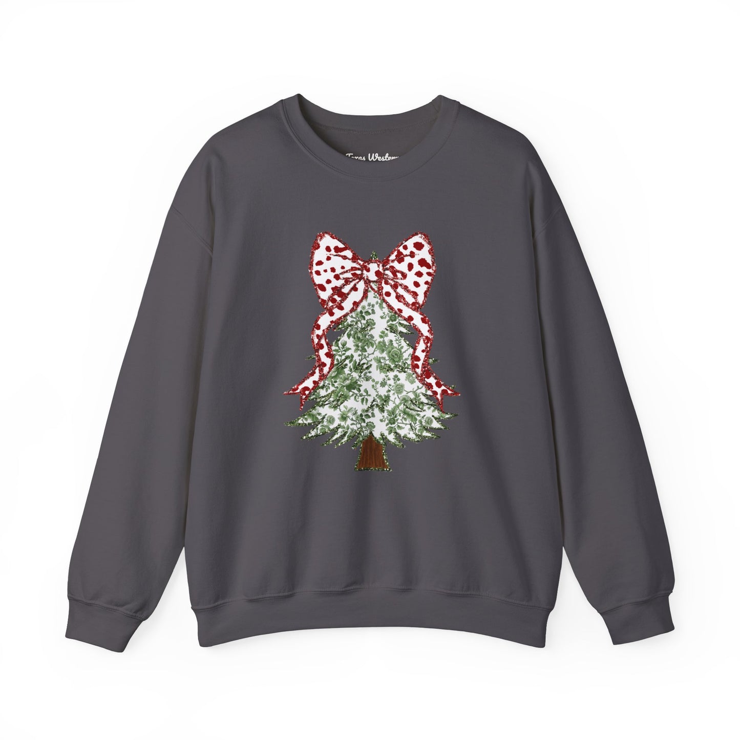 Glitter Christmas Tree Crewneck - Gildan