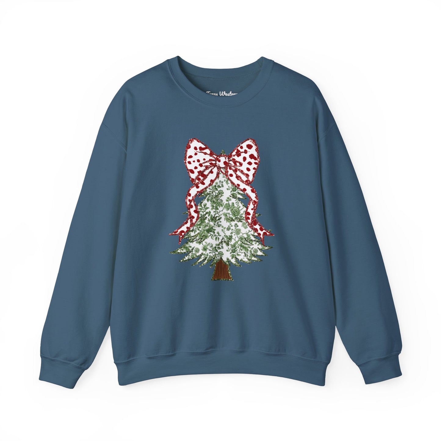 Glitter Christmas Tree Crewneck - Gildan