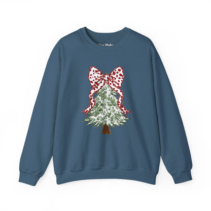 Glitter Christmas Tree Crewneck - Gildan