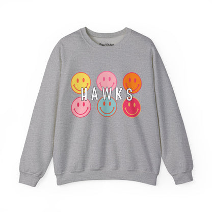 Hawks Smiley Crewneck - Gildan