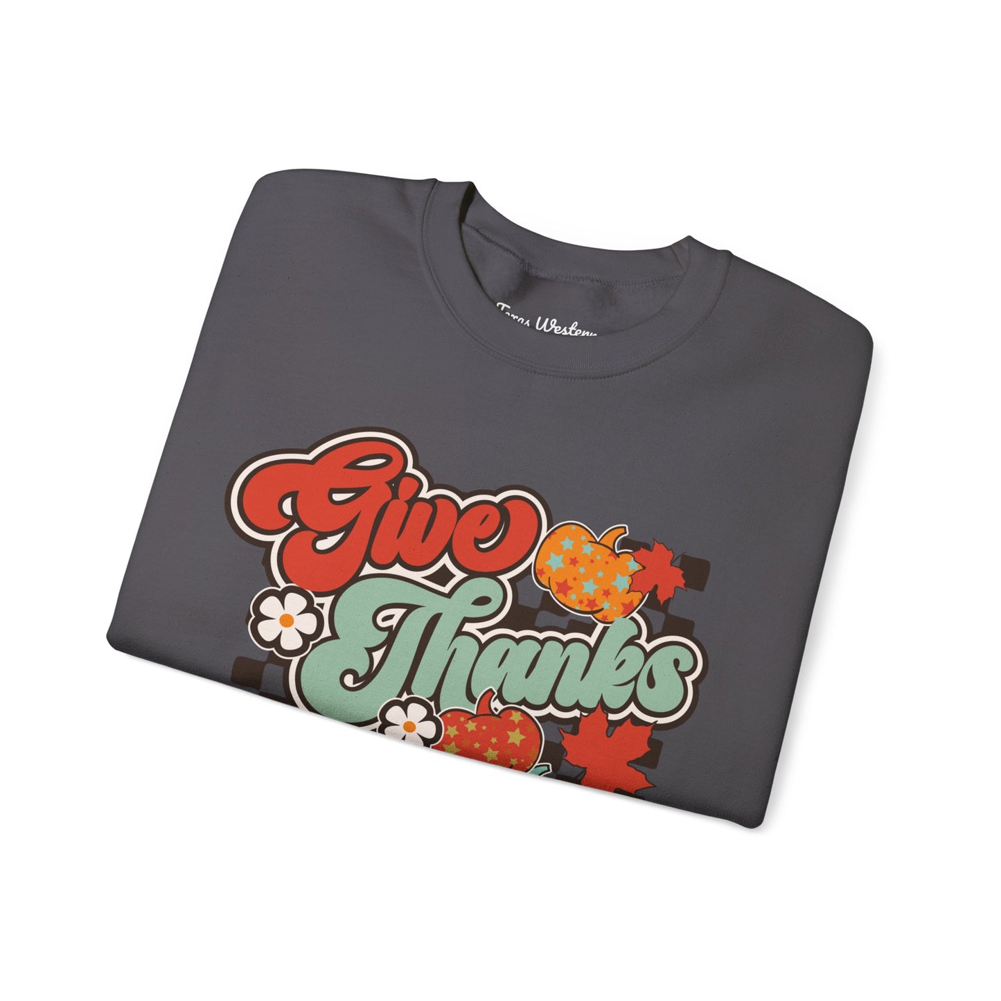 Give Thanks To The Lord - Red - Crewneck - Gildan