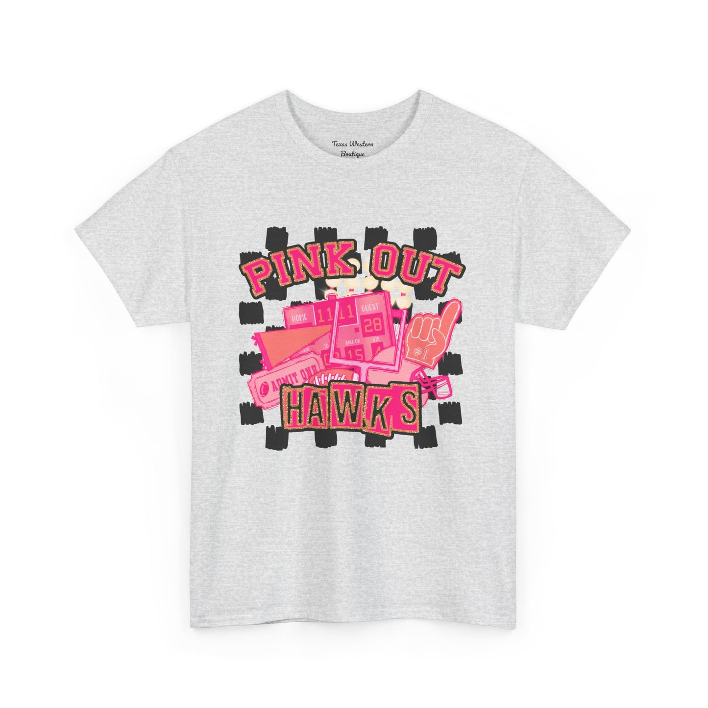 Pink Out Hawks Tee - Gildan