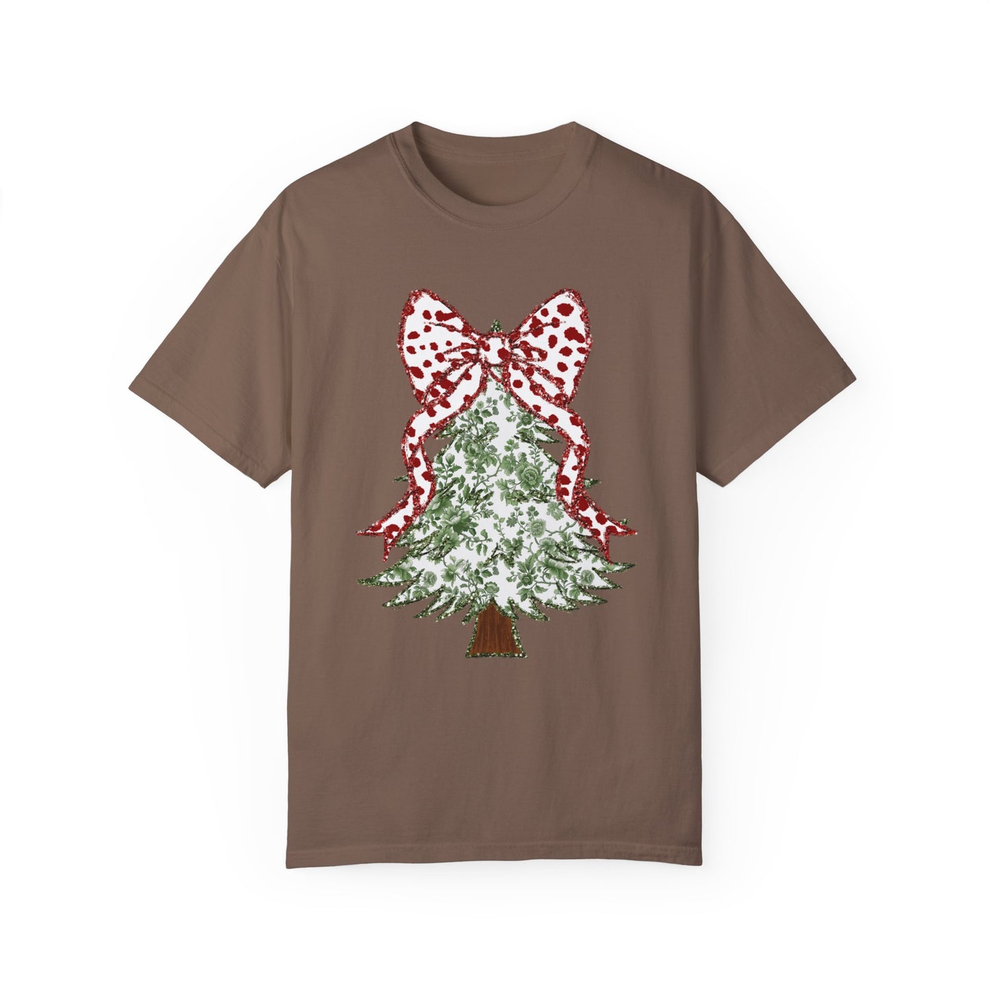 Glitter Christmas Tree Tee - Comfort Colors