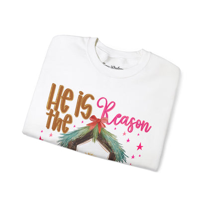 He is The Reason Crewneck - Gildan