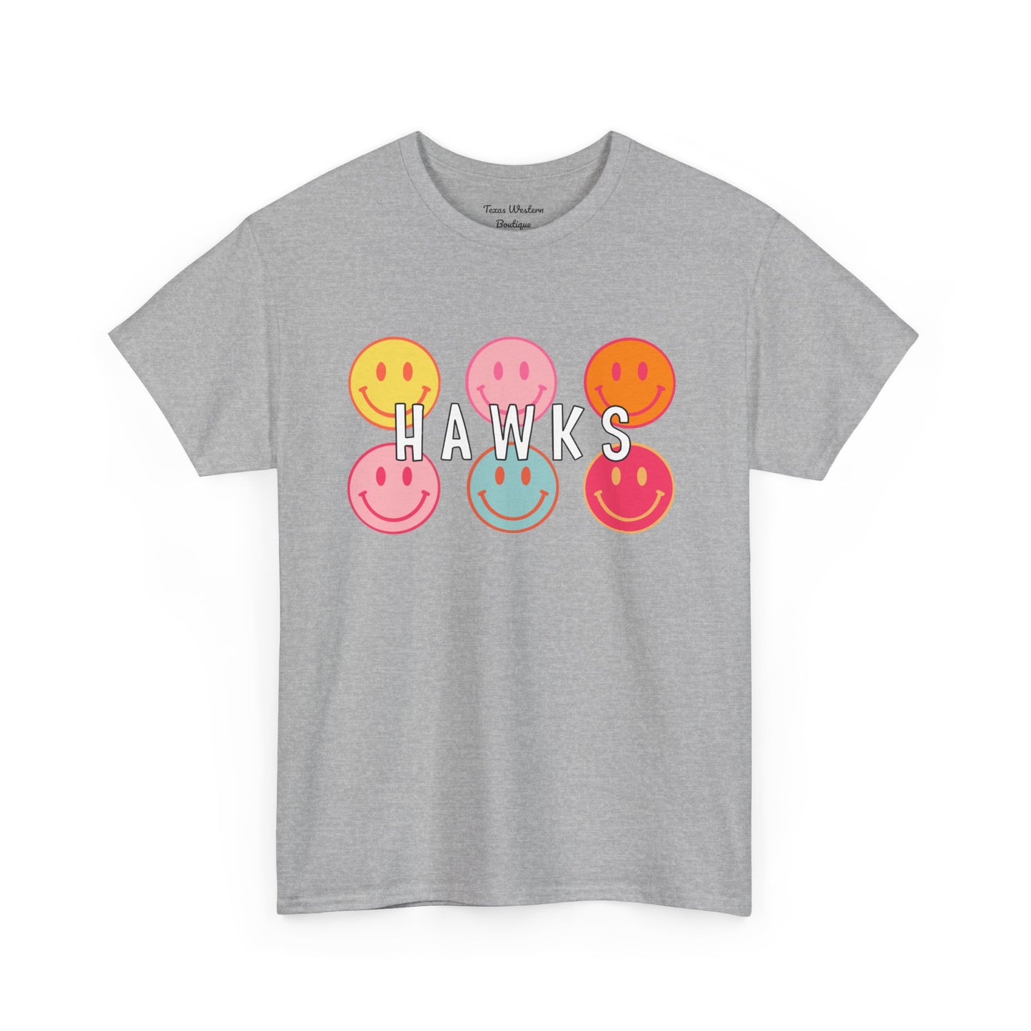Hawks Smiley Tee  - Gildan
