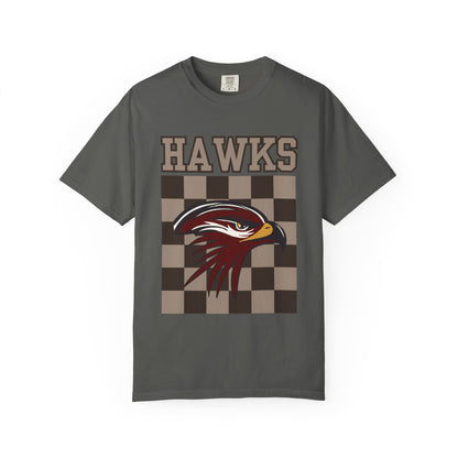Checkered Hawks Tee - Comfort Colors