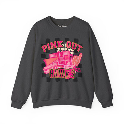 Pink Out Hawks Crewneck - Gildan