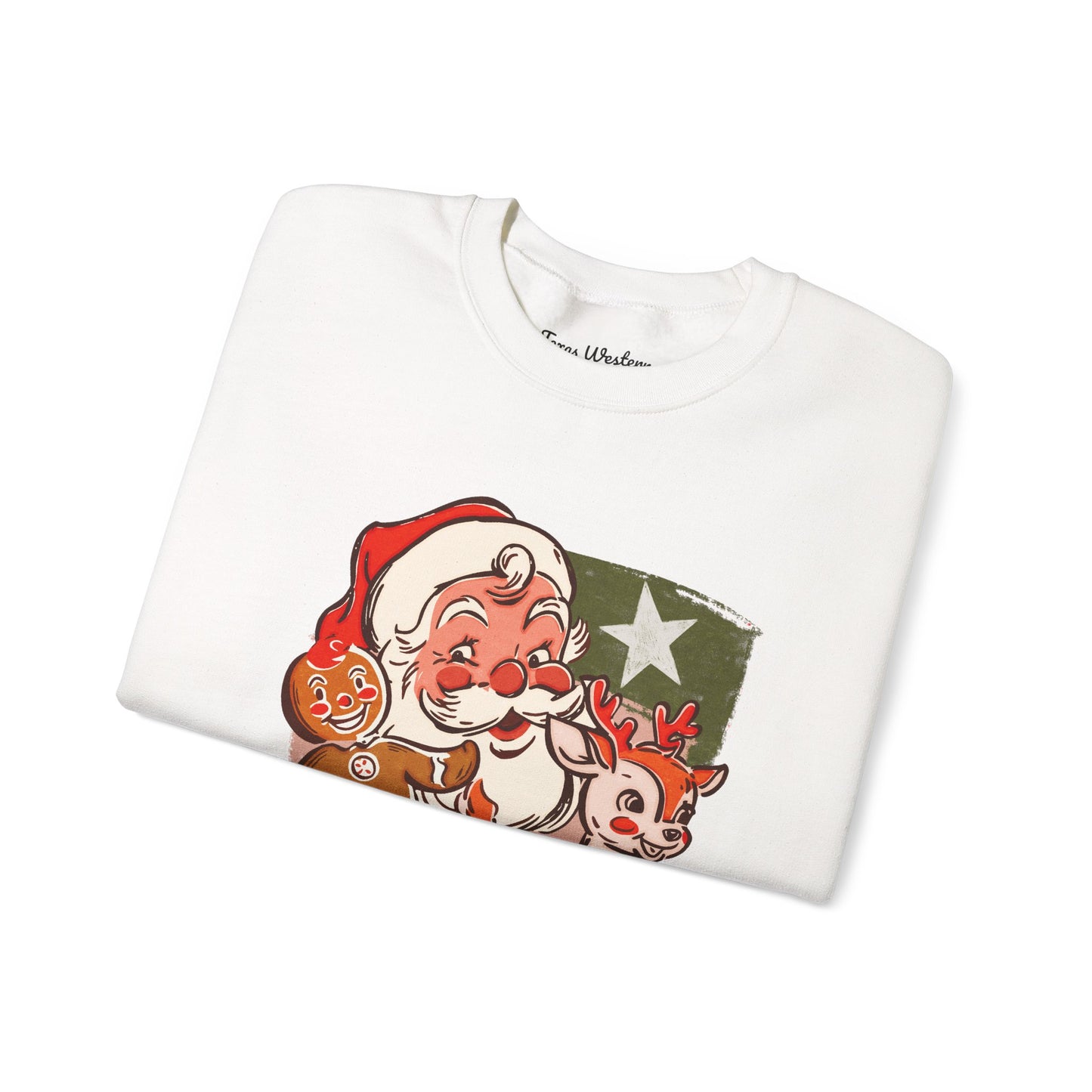 Vintage Christmas Collage Crewneck - Gildan