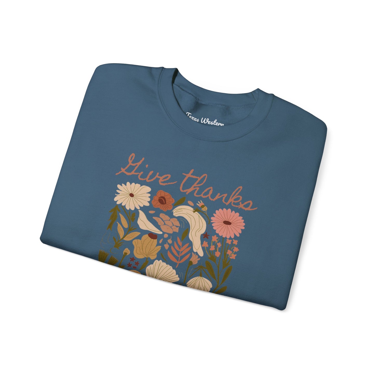 Give Thanks Boho Crewneck - Gildan