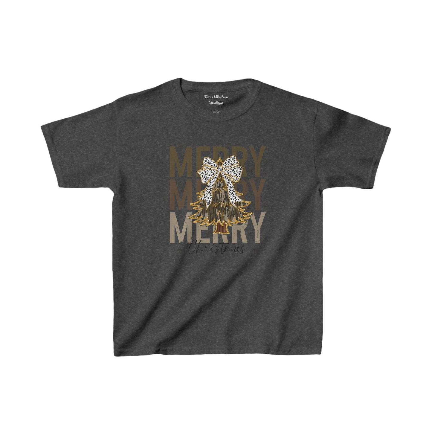 Camo Merry Christmas Tee - KIDS - Gildan