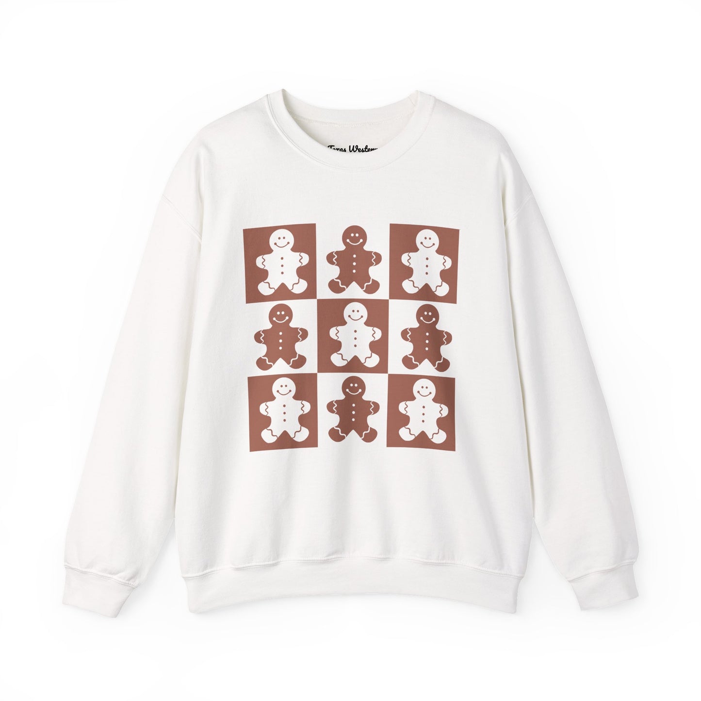 Checkered Gingerbread Crewneck - Gildan