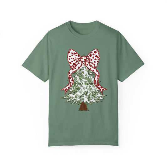 Glitter Christmas Tree Tee - Comfort Colors