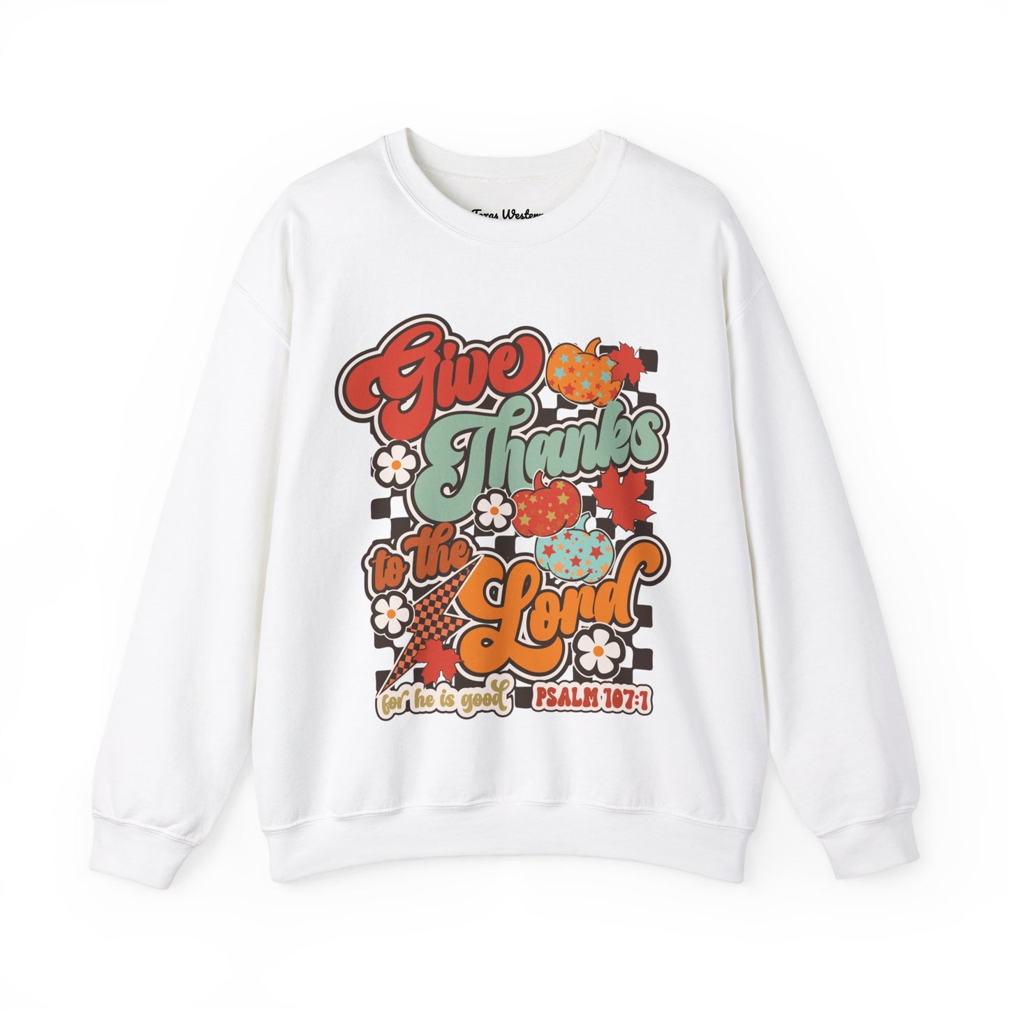 Give Thanks To The Lord - Red - Crewneck - Gildan
