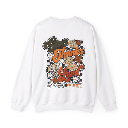 Give Thanks To The Lord Crewneck - Green - Gildan