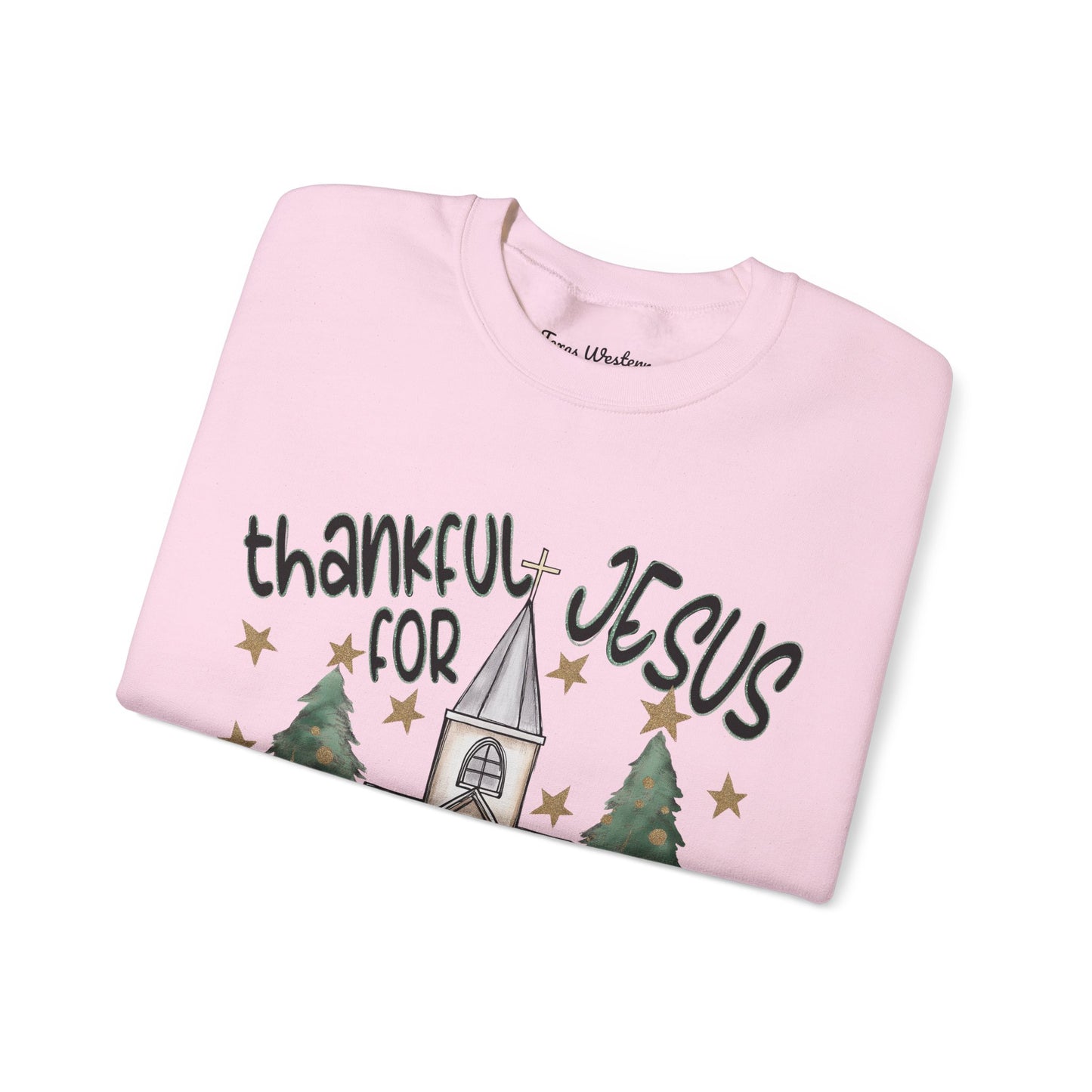 Thankful For Jesus Crewneck - Gildan