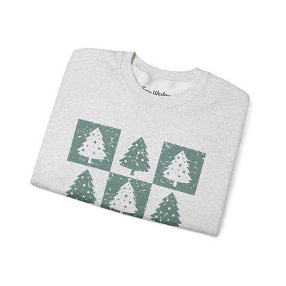 Checkered Christmas Tree Crewneck - Gildan
