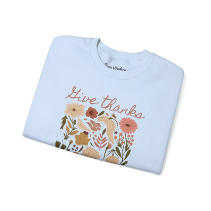Give Thanks Boho Crewneck - Gildan