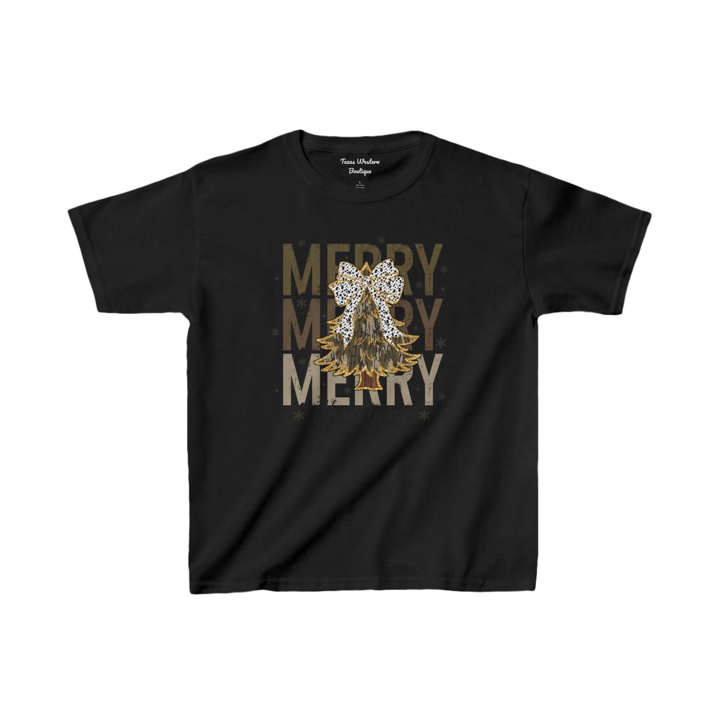 Camo Merry Christmas Tee - KIDS - Gildan