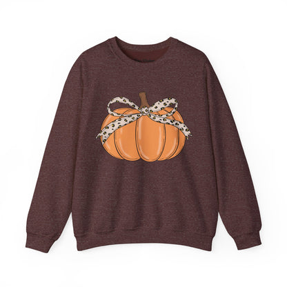 Cheetah Bow Pumpkin Crewneck - Gildan