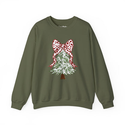Glitter Christmas Tree Crewneck - Gildan