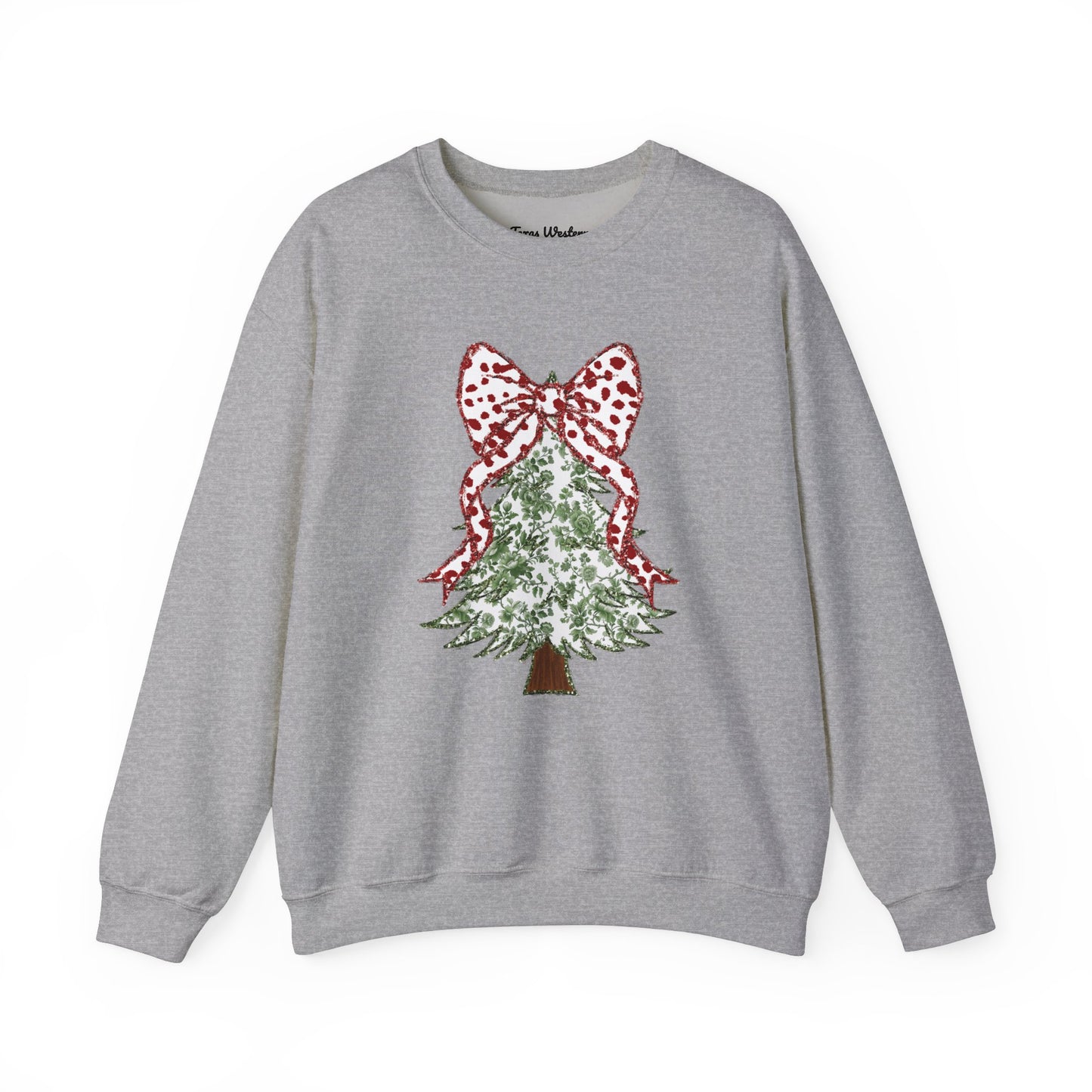 Glitter Christmas Tree Crewneck - Gildan