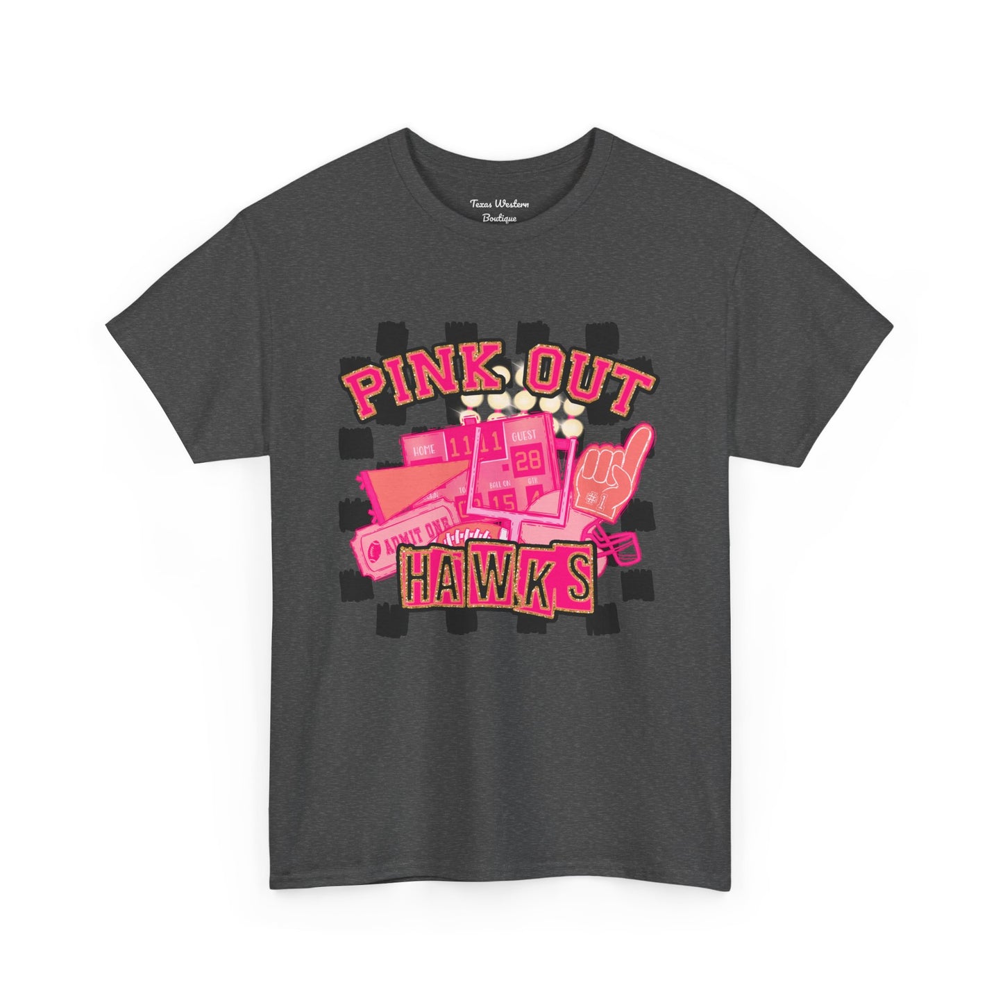 Pink Out Hawks Tee - Gildan