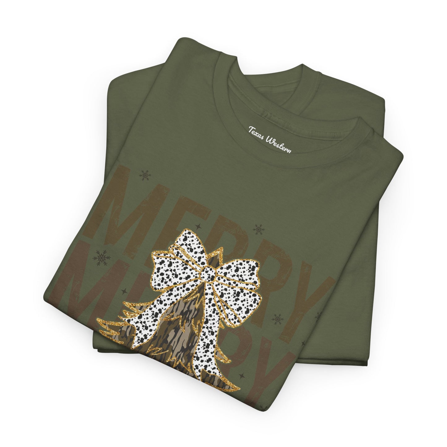Camo Merry Christmas Tee - Gildan