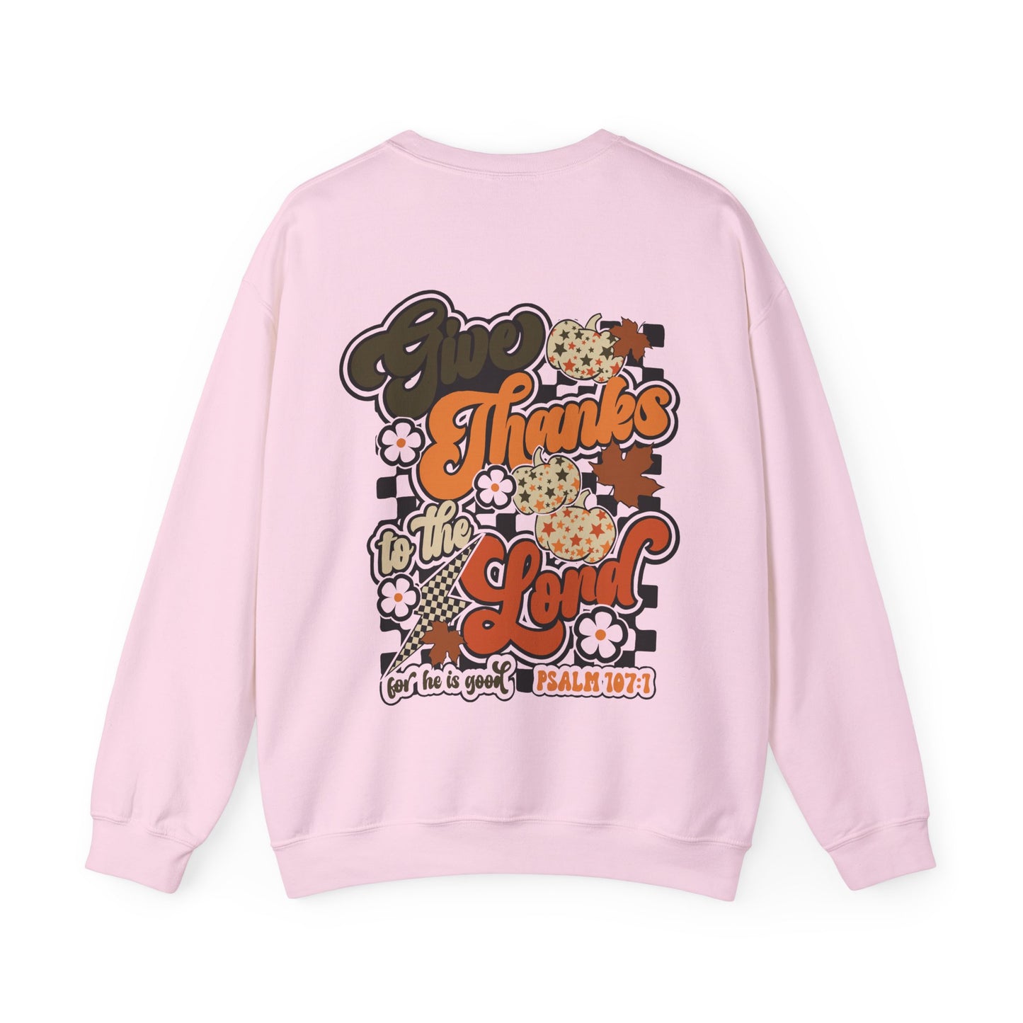 Give Thanks To The Lord Crewneck - Green - Gildan