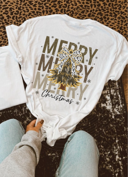 Camo Merry Christmas Tee - Gildan