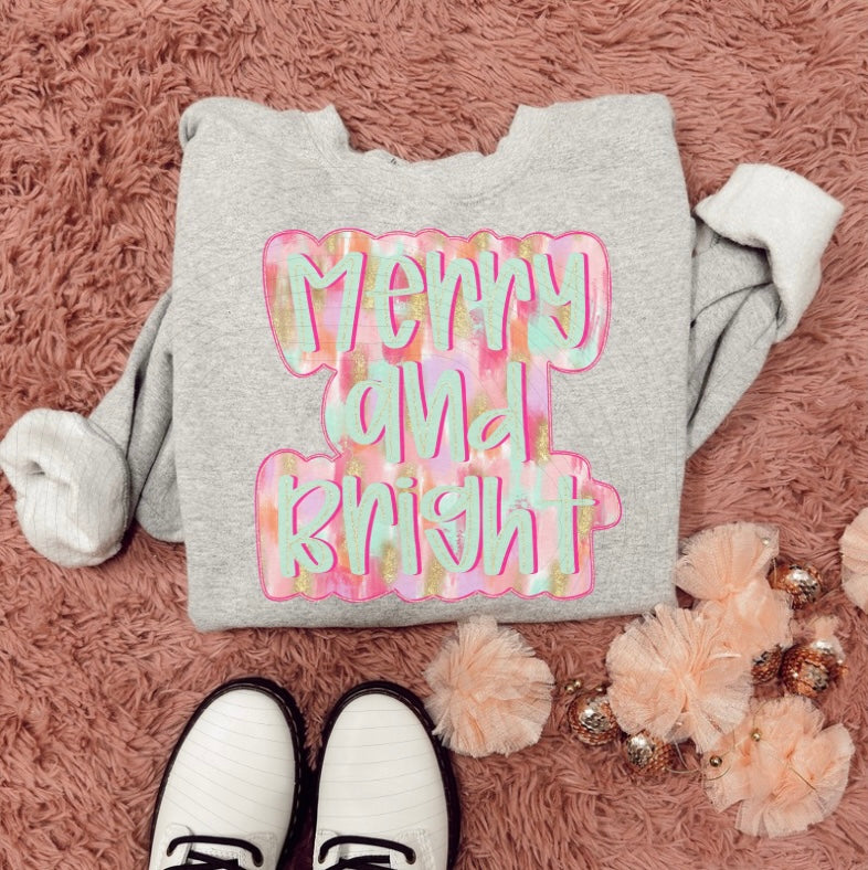 Merry & Bright Crewneck - Gildan