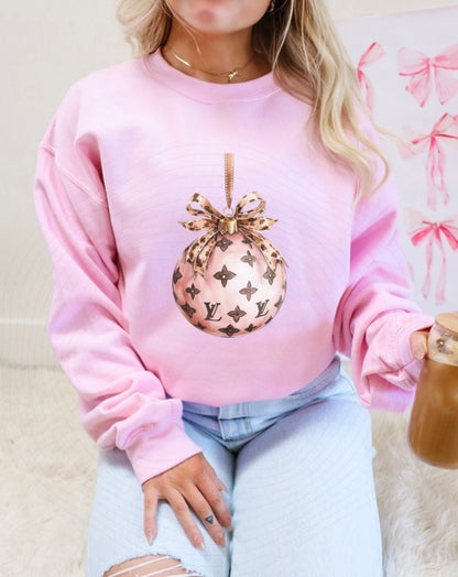 Pink Boujiie Ornament Crewneck - Gildan