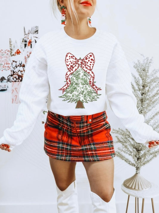 Glitter Christmas Tree Crewneck - Gildan