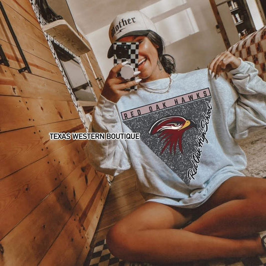 Hawks Triangle Crewneck - Gildan