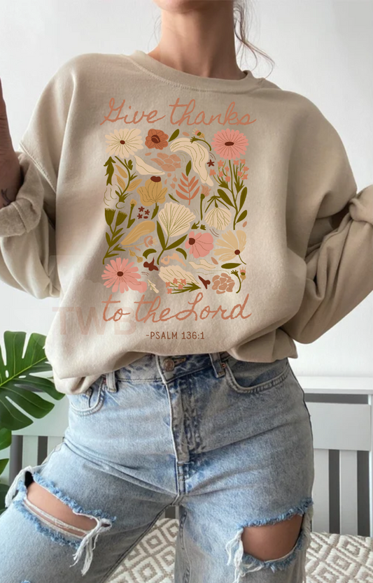 Give Thanks Boho Crewneck - Gildan