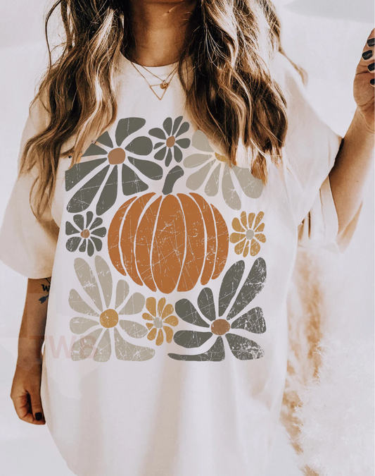 Boho Pumpkin Dark Tee - Comfort Colors