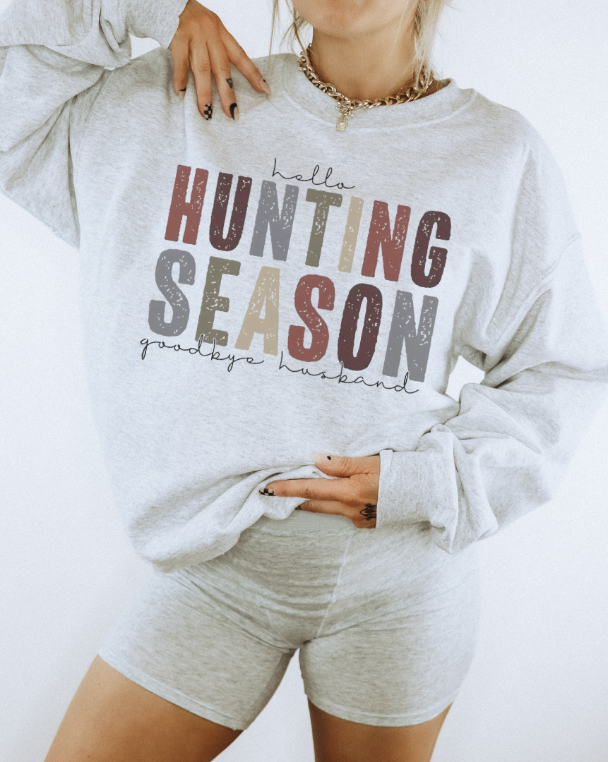 Hello Hunting Season Crewneck - Gildan