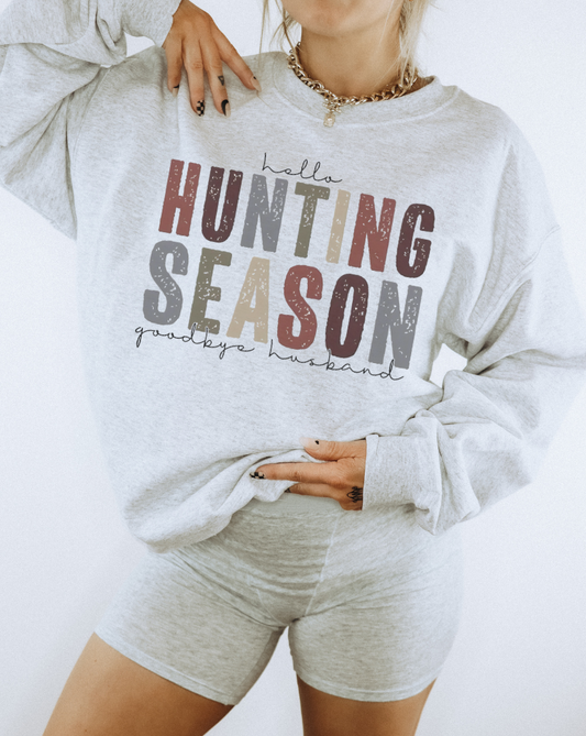 Hello Hunting Season Crewneck - Gildan